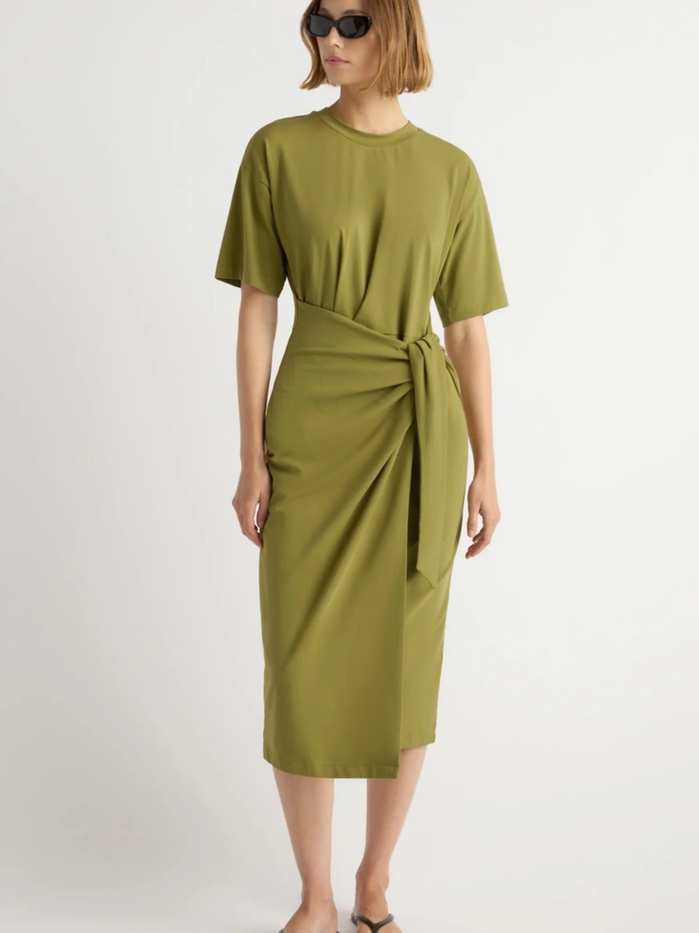 New (size M) Modern citizen Noa Organic Cotton T-Shirt Wrap Dress - Picture 3 of 9
